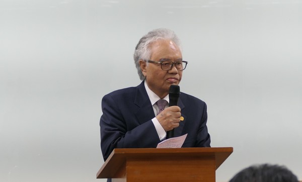 한부총 대표의장 정평락 목사 인사